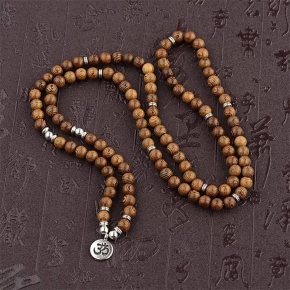 Multilayer wood Beads, LOTUS/BUDHA/OM - Picture 1 of 4